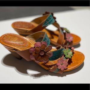 SPRING STEP L'ARTISTE Womens Lona Slide Sandals Size US 7.5/8 EU 38